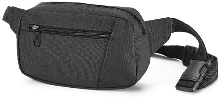 Heuptasje/buideltasje - zwart - 21 x 12 cm - verstelbaar - fanny pack