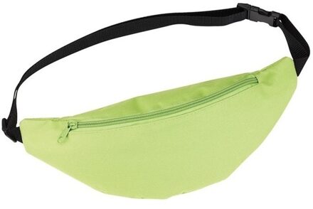 Heuptasje/buideltasje - zwart - 35 x 15 cm - Fanny pack - polyester - Heuptassen Groen