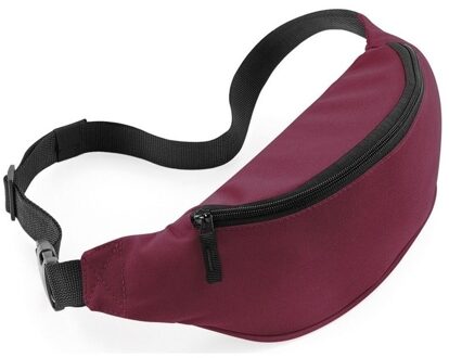 Heuptasje/fanny pack bordeaux rood 38 x 14 x 8 cm - Buideltassen - Festival musthave