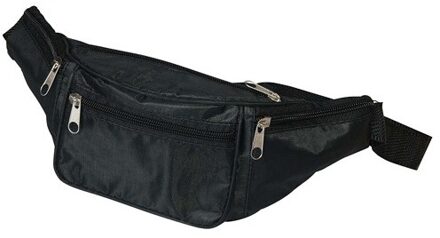 Heuptasje/fanny pack zwart 29 x 10 x 6 cm festival musthave