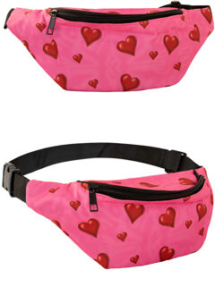 Heuptasje Roze Met Hartjes Rood - Zalm, Roze, Multikleur - Print