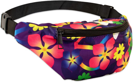 Heuptasje voor volwassenen - Verkleed artikel - Flower Power Sixties Hippie thema print Multi