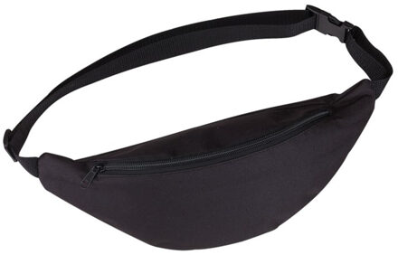 Heuptasje - zwart - 35 x 15 cm - festivaltasjes- Fanny pack - polyester - verstelbaar - buideltasje