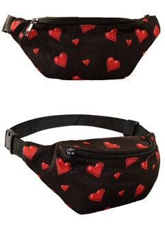 Heuptasje Zwart Met Hartjes Multikleur - Print