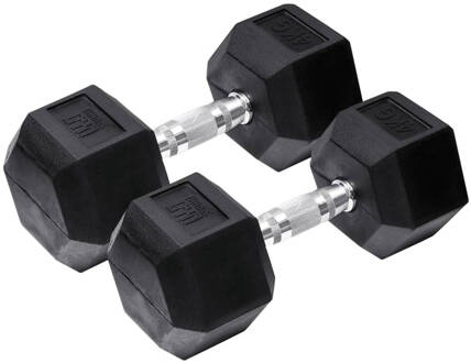 Hex Dumbbell - 4kg - Set Van 2 Zwart