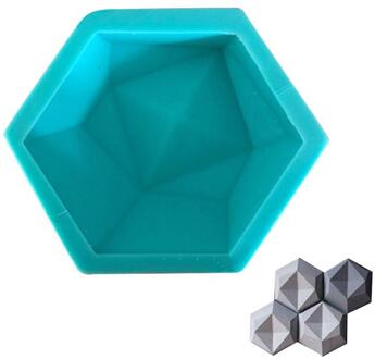 Hexagon Handwerk Silicone Mold Geometrische Beton Mallen TV Achtergrond Decor Muur Baksteen Siliconen Mallen Voor Muur Steen Tegel