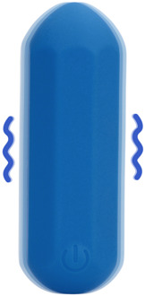 Hexagon Vorm Bullet Vibrator - Jetset Blauw