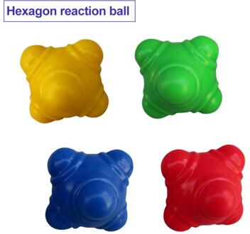 Hexagonal Reaction Ball Silicone Agility Coordination Reflex Exercise Sports Jump Fitness Towards Training Ball Interactive Toy