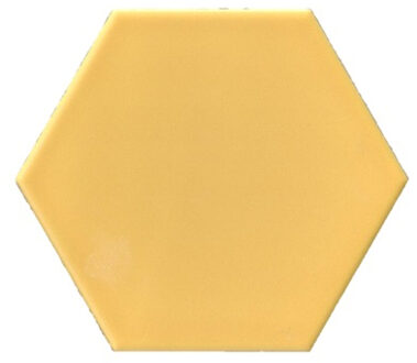 Hexagonale vloertegel geel 15x17cm hexagon F01