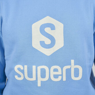 Hexawhite 6020 langärmliges Herren-Sweatshirt mit Rundhalsausschnitt - maat S Blauw