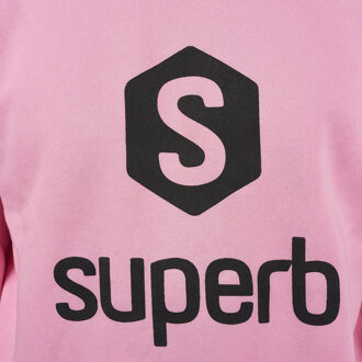 Hexawhite 6020 langärmliges Herren-Sweatshirt mit Rundhalsausschnitt - maat S Roze