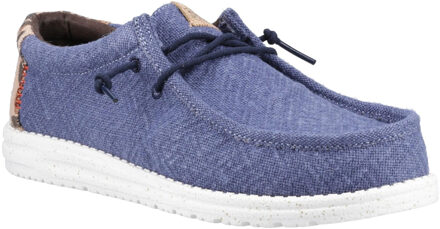 Hey Dude Wally Palm Jute Heren Schoenen Navy