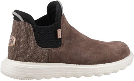 HEYDUDE Branson Leren Dames Koffie Laarzen Bruin - EU 40.5 / UK 7