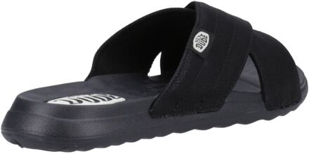 HEYDUDE Christi Slide Distressed Polyurethaan Damessandalen Zwart - EU 37 / UK 4