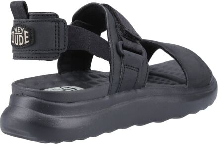 HEYDUDE Collins Mono Sport Textiel Dames Sandalen Zwart