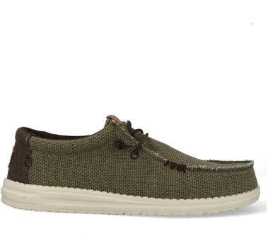 HEYDUDE Instappers Walli Braided Burnt HD40003-3CI Groen-45 maat 45