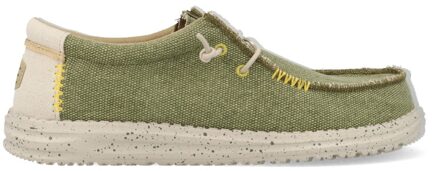 HEYDUDE Instappers Wally Coastline Jute HD40952-337 Groen maat