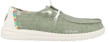 HEYDUDE Instappers Wendy Boho HD40054-337 Groen maat
