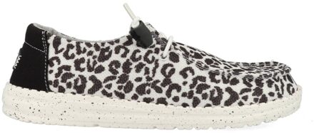 HEYDUDE Instappers Wendy Leopard HD40735-097 Zwart / Grijs maat