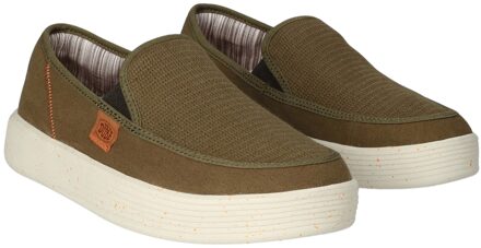 HEYDUDE Sunapee Coastline Slip-On Sneakers Heren olijfgroen - 41