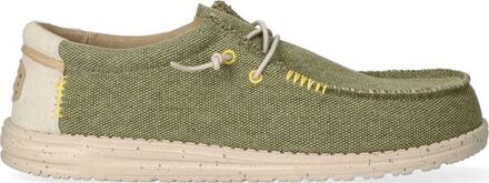 HEYDUDE Wally Coastline Jute Slip-On Sneakers Heren groen - beige - 42