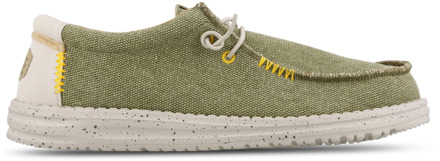 HEYDUDE Wally Coastline Jute Slip-On Sneakers Heren groen - beige - 42