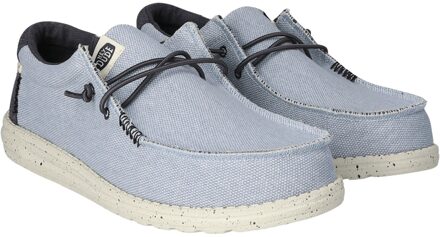 HEYDUDE Wally Coastline Jute Slip-On Sneakers Heren lichtblauw - donkerblauw - wit - 41