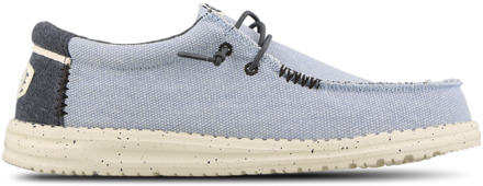 HEYDUDE Wally Coastline Jute Slip-On Sneakers Heren lichtblauw - donkerblauw - wit - 45