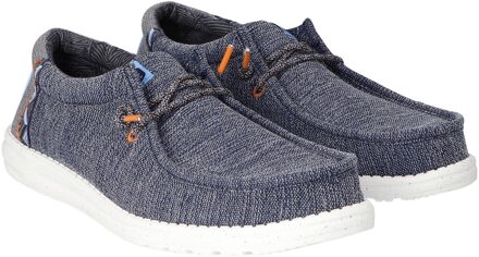 HEYDUDE Wally Coastline Jute Slip-On Sneakers Heren navy - grijs - 44