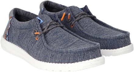 HEYDUDE Wally Coastline Jute Slip-On Sneakers Heren navy - grijs - 45