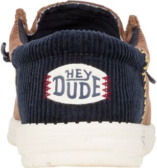 HEYDUDE Wally Funk Corduroy Textiel Herenschoenen Espresso/Blue Jean Bruin - EU 47.5 / UK 12