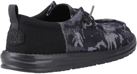 HEYDUDE Wally Funk Hunt Camo Canvas Heren Zwart Boot Schoenen