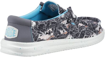 HEYDUDE Wally H2O Tropical Nylon Herenschoenen Zwart Tropical - EU 43 / UK 9