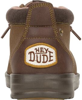 HEYDUDE Wally Mid GripR Canvas herenlaars donkerbruin - EU 44.5 / UK 10