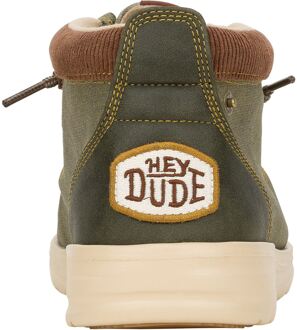 HEYDUDE Wally Mid GripR Canvas Herenlaarzen Dusty Olive Olijf - EU 44.5 / UK 10
