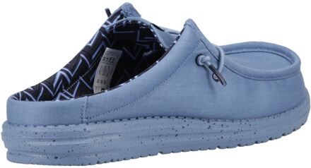 HEYDUDE Wally Slip Canvas 100% Katoen Herenpantoffels Elementaalblauw - EU 42 / UK 8