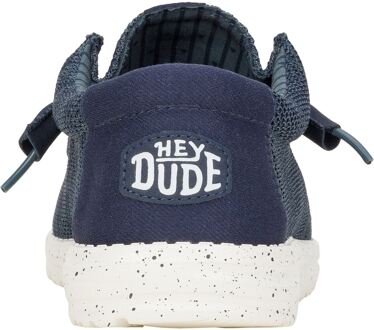 HEYDUDE Wally Stretch Polyester Heren Bootschoenen Navy - maat