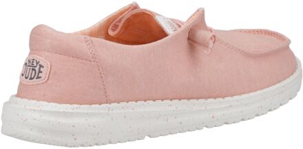 HEYDUDE Wendy Canvas 100% Katoenen Roze Instappers Voor Dames - EU 38 / UK 5