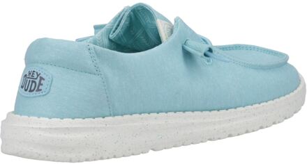 HEYDUDE Wendy Canvas 100% Katoenen Turquoise Instappers Voor Dames - EU 37 / UK 4