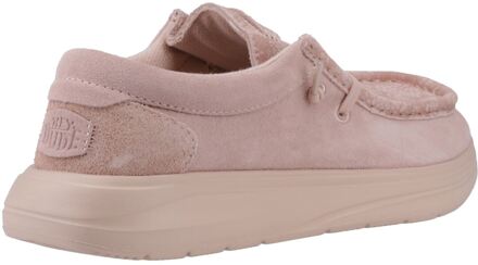 HEYDUDE Wendy COMF Dames Moccasins Schoenen Van Suède In Roségrijs Roze - EU 37 / UK 4