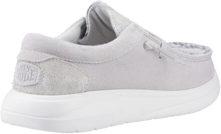 HEYDUDE Wendy COMF Leer Dames Grijs/Slang Moccasins Schoenen - EU 37 / UK 4