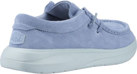HEYDUDE Wendy COMF Suède Lederen Vrouwen Vervaagde Denim/Cloud Blauw Moccasins Schoenen - EU 37 / UK 4