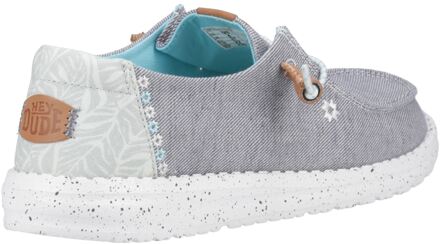 HEYDUDE Wendy Heathered Slub Tropical Dames Grijze Loafers Grijs - EU 37 / UK 4