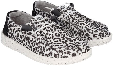 HEYDUDE Wendy Leopard Slip-On Sneakers Dames zwart - wit - 37