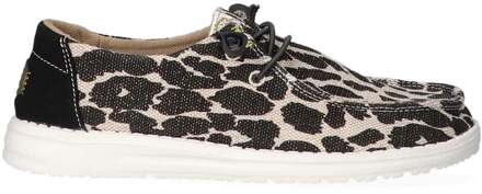 HEYDUDE Wendy Leopard Slip-On Sneakers Dames zwart - wit - 37