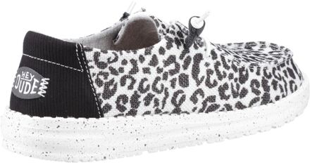 HEYDUDE Wendy Leopard Slip-On Sneakers Dames zwart - wit - 38