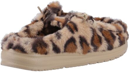 HEYDUDE Wendy Polyester Dames Tan/multi Muiltjes - maat Bruin