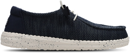 HEYDUDE Wendy Stretch Sox Sneakers Dames - Blauw - Maat 38 - Canvas Blue