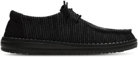 HEYDUDE Wendy Stretch Sox Sneakers Dames - Zwart - Maat 38 - Canvas Black