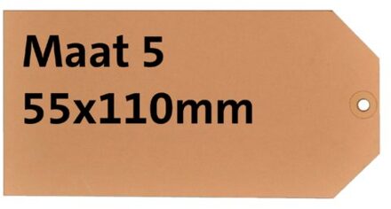 HF2 Label karton nr5 200gr 55x110mm chamois 1000stuks